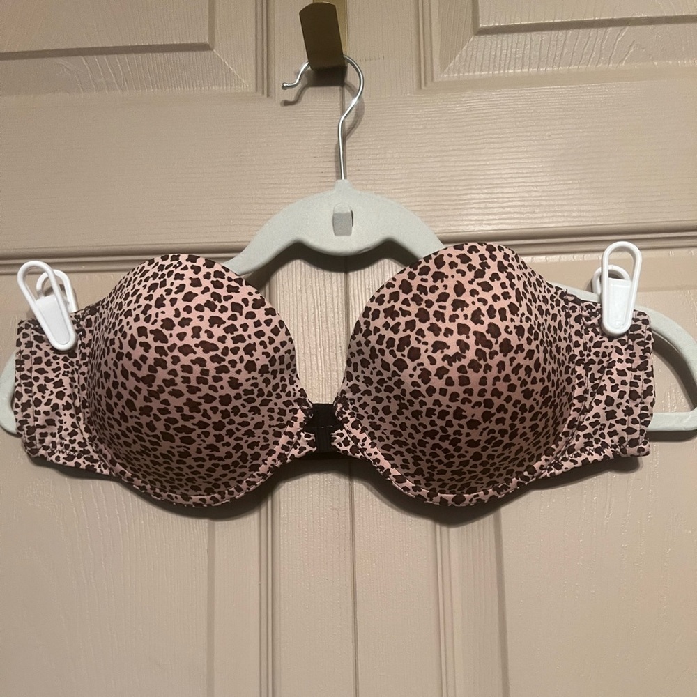 Secret Treasures tan and Black Leopard Bra